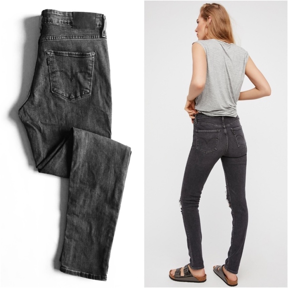 levi's 721 high rise skinny washed black